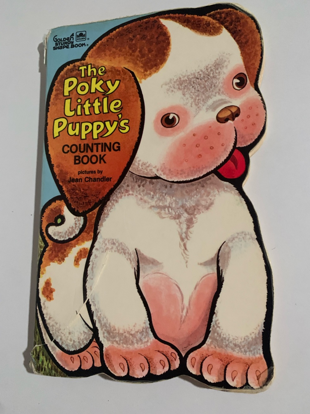 Vintage 1980 The Poky Little Puppy's Counting Book - White and Brown